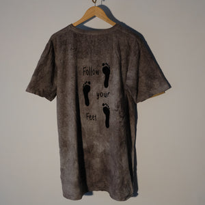 Tannin rust and indigo dyed Tshirt -Lrg