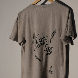 !!SOLD!! Indigo and Rust Batik T-shirt - Sml