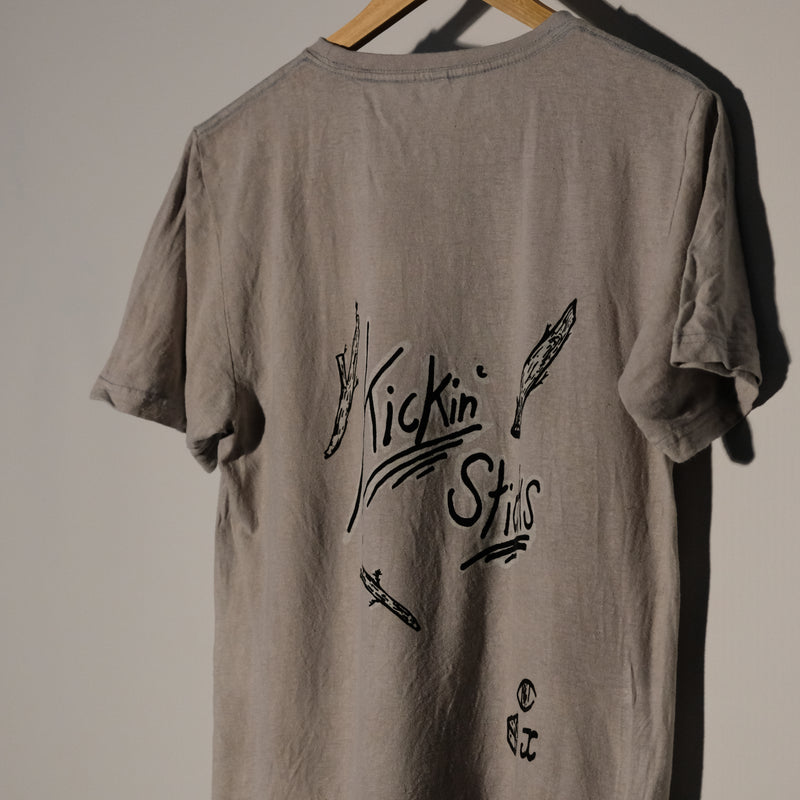 !!SOLD!! Indigo and Rust Batik T-shirt - Sml